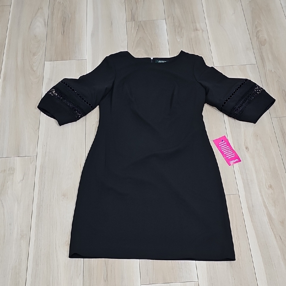 Ralph Lauren Black 3/4 Sleeve Dress Size 10